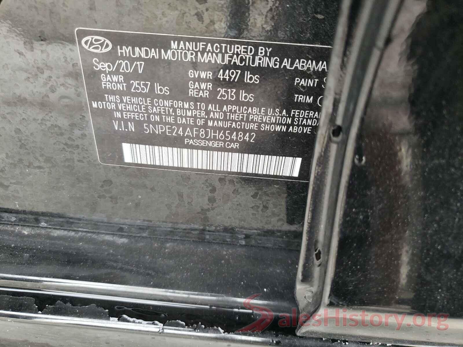 5NPE24AF8JH654842 2018 HYUNDAI SONATA