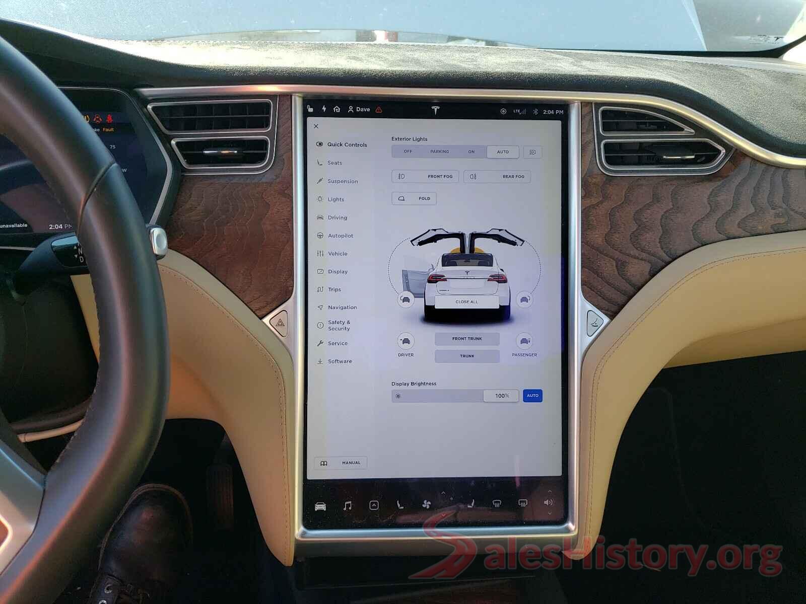 5YJXCBE24HF041269 2017 TESLA MODEL X