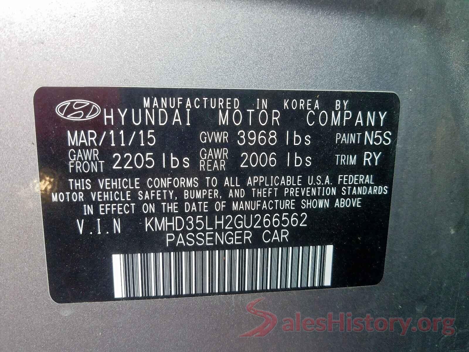 KMHD35LH2GU266562 2016 HYUNDAI ELANTRA