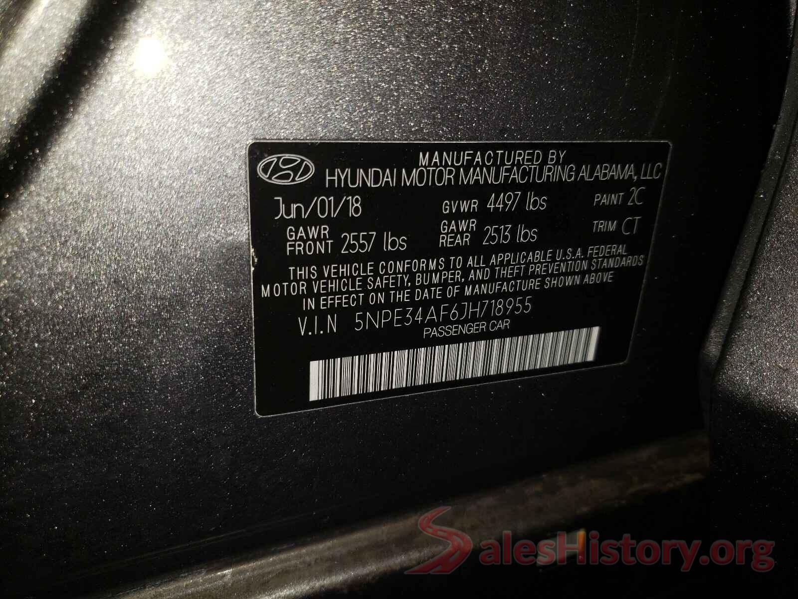 5NPE34AF6JH718955 2018 HYUNDAI SONATA