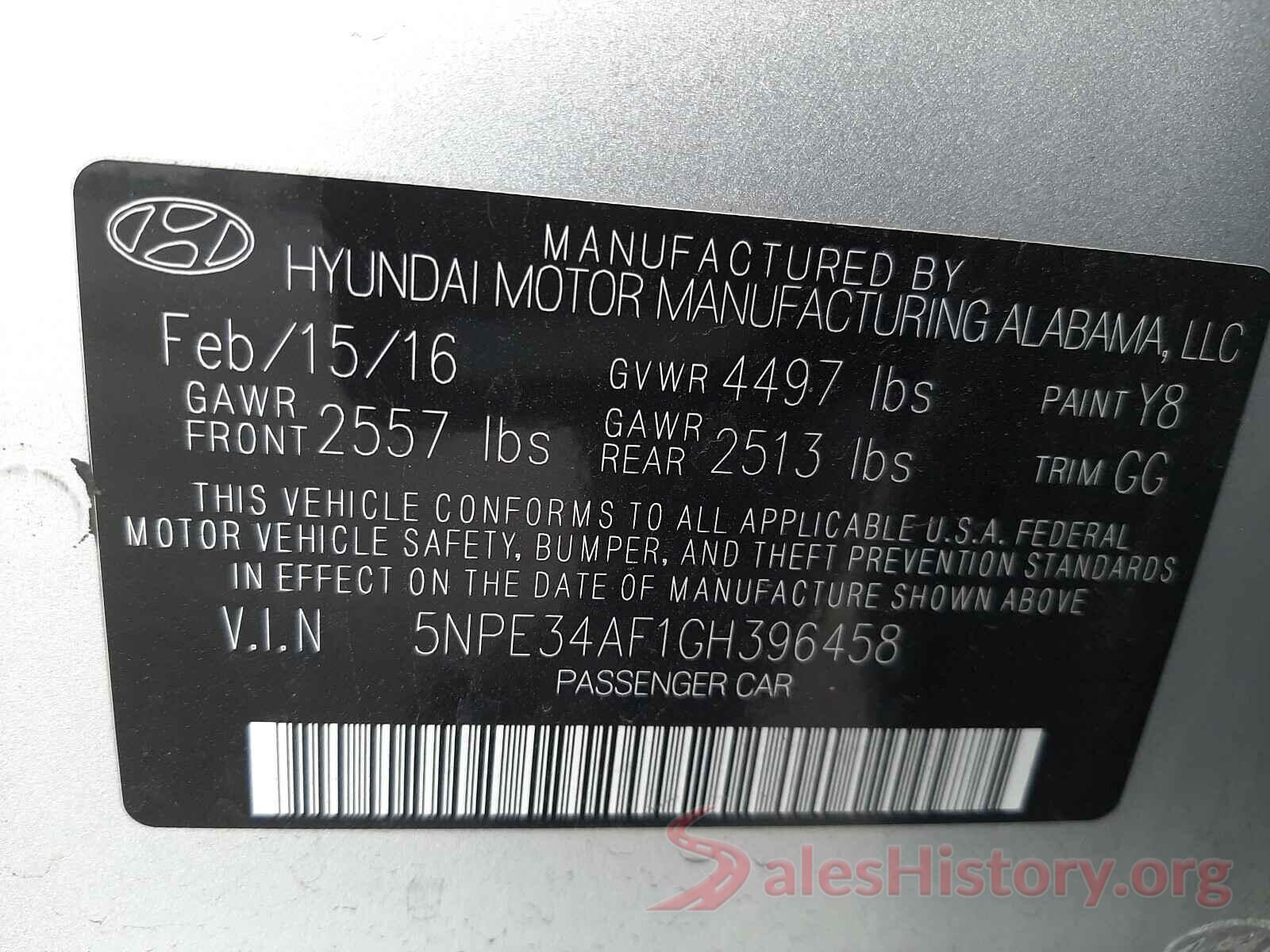 5NPE34AF1GH396458 2016 HYUNDAI SONATA