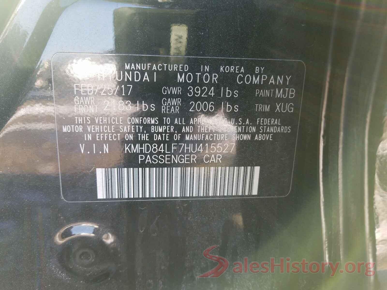 KMHD84LF7HU415527 2017 HYUNDAI ELANTRA