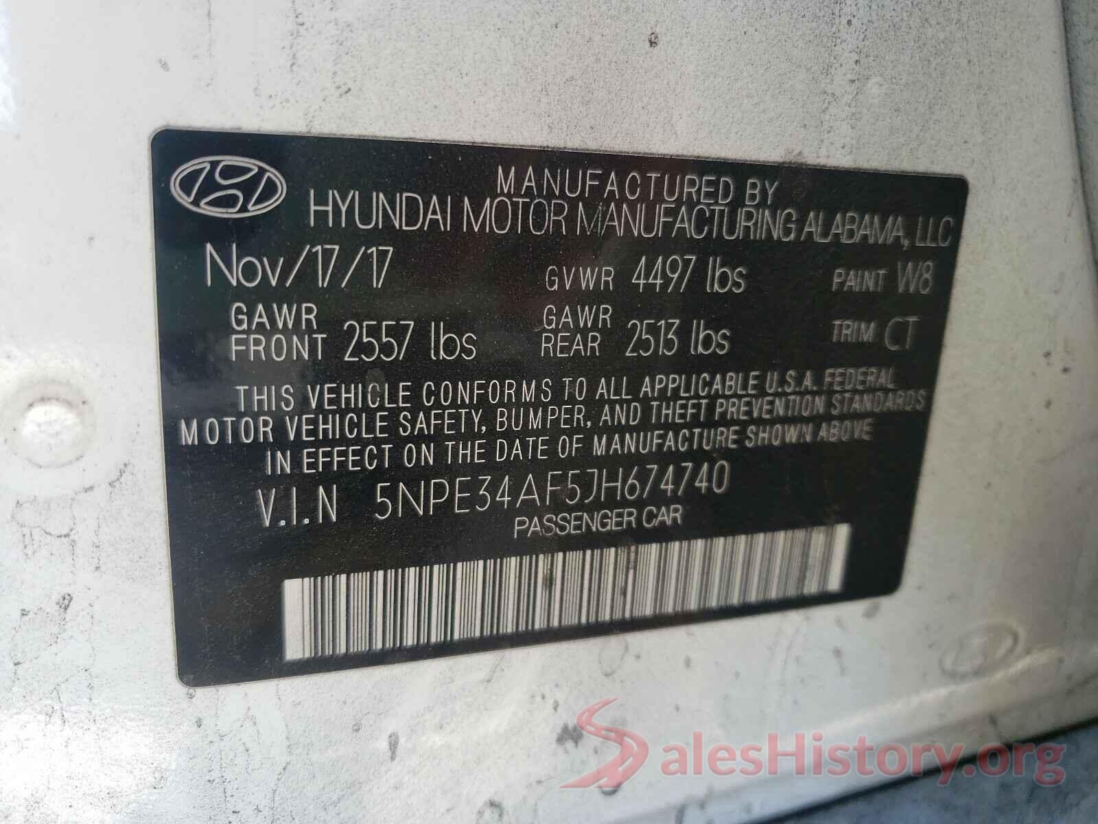 5NPE34AF5JH674740 2018 HYUNDAI SONATA