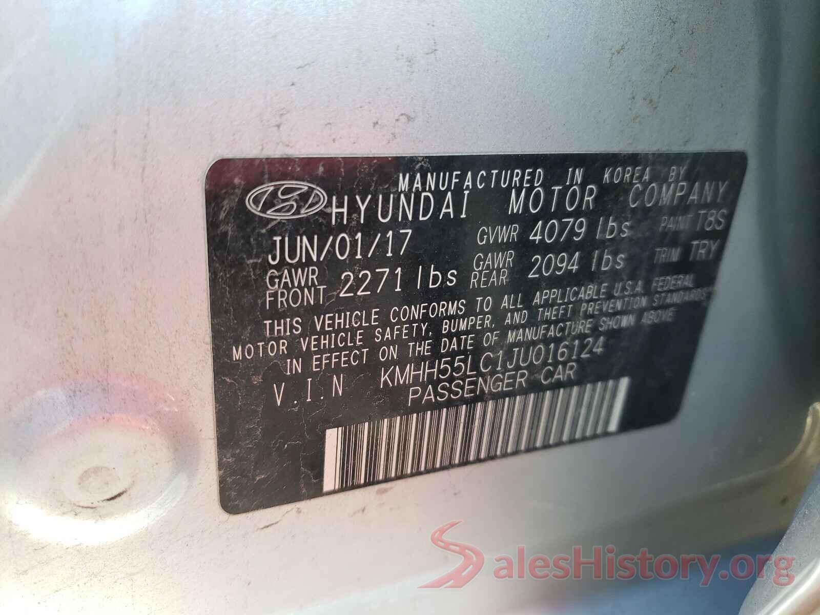 KMHH55LC1JU016124 2018 HYUNDAI ELANTRA