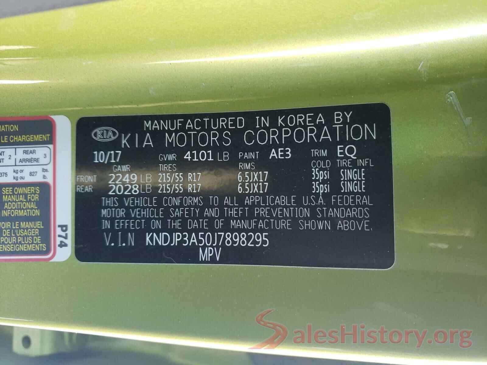 KNDJP3A50J7898295 2018 KIA SOUL