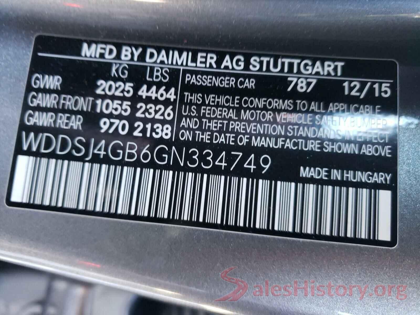 WDDSJ4GB6GN334749 2016 MERCEDES-BENZ C CLASS