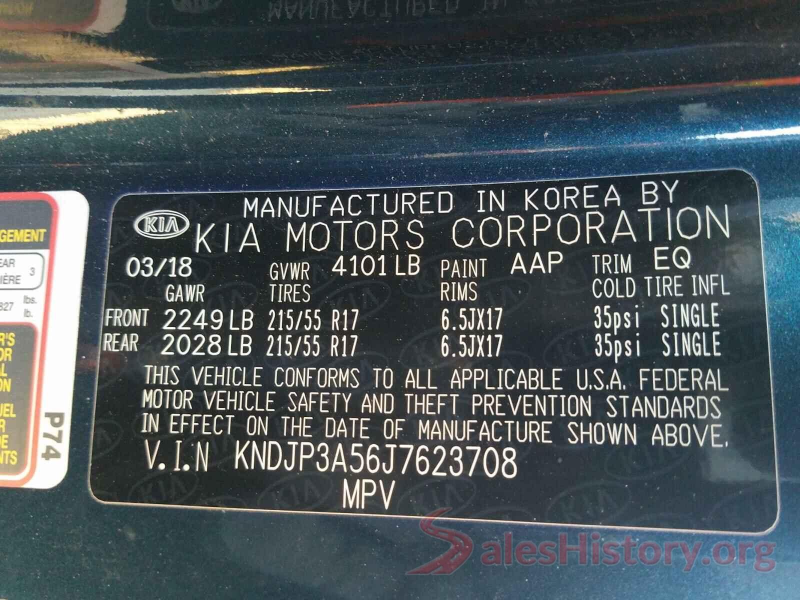 KNDJP3A56J7623708 2018 KIA SOUL