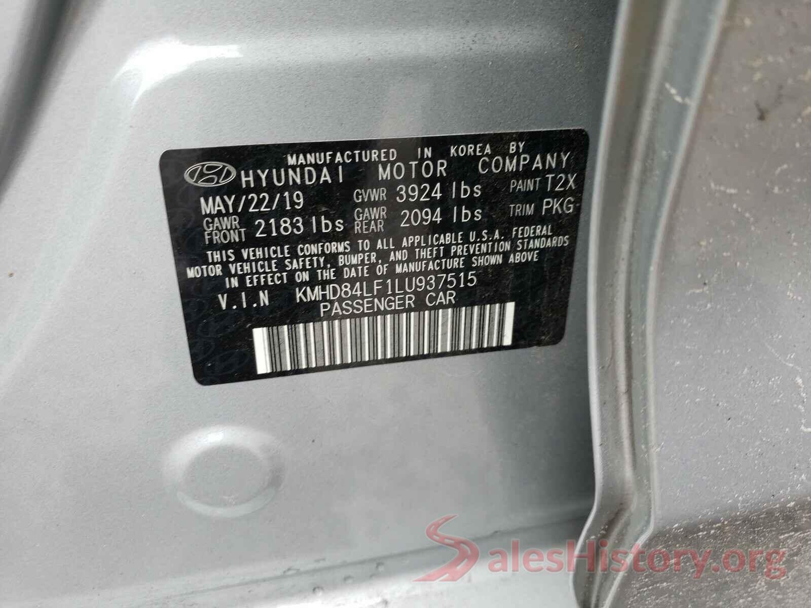 KMHD84LF1LU937515 2020 HYUNDAI ELANTRA