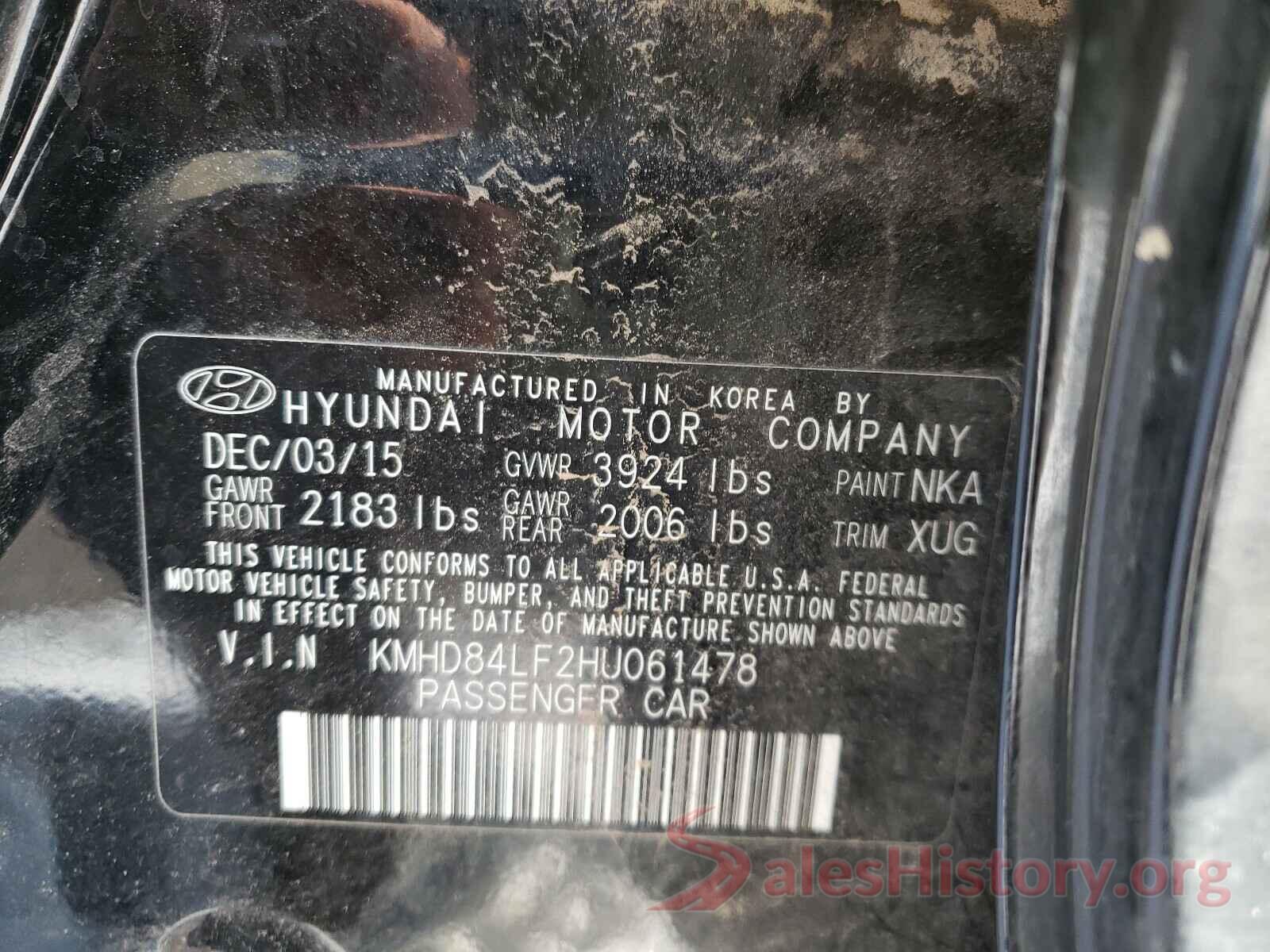 KMHD84LF2HU061478 2017 HYUNDAI ELANTRA