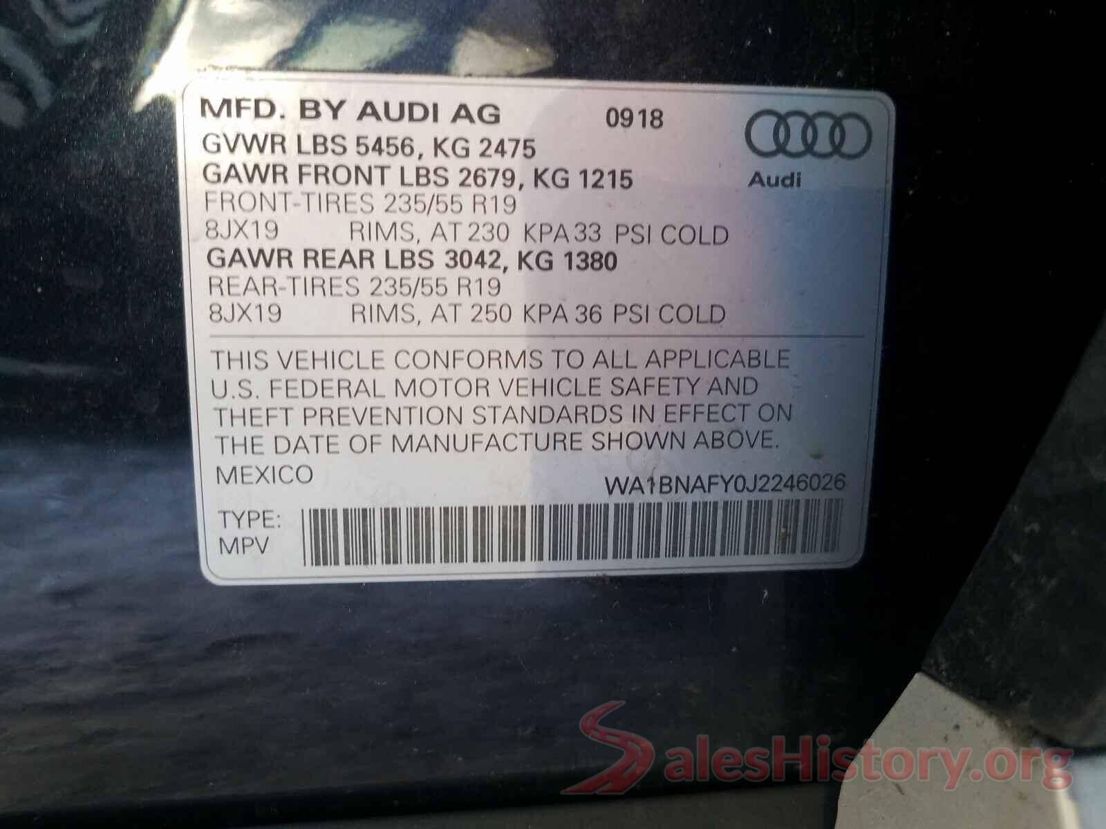 WA1BNAFY0J2246026 2018 AUDI Q5