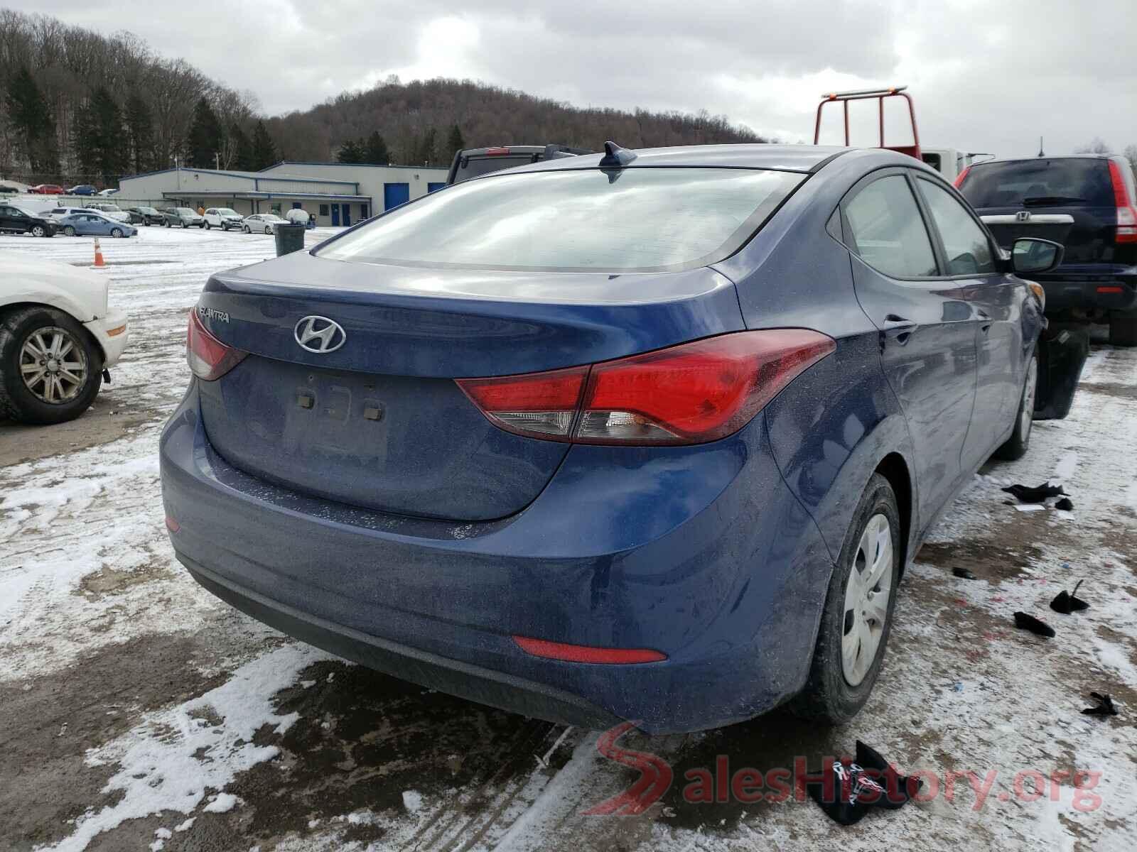 5NPDH4AE9GH688105 2016 HYUNDAI ELANTRA