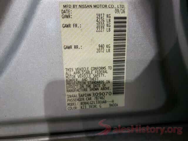 1N4AL3AP1HN309070 2017 NISSAN ALTIMA