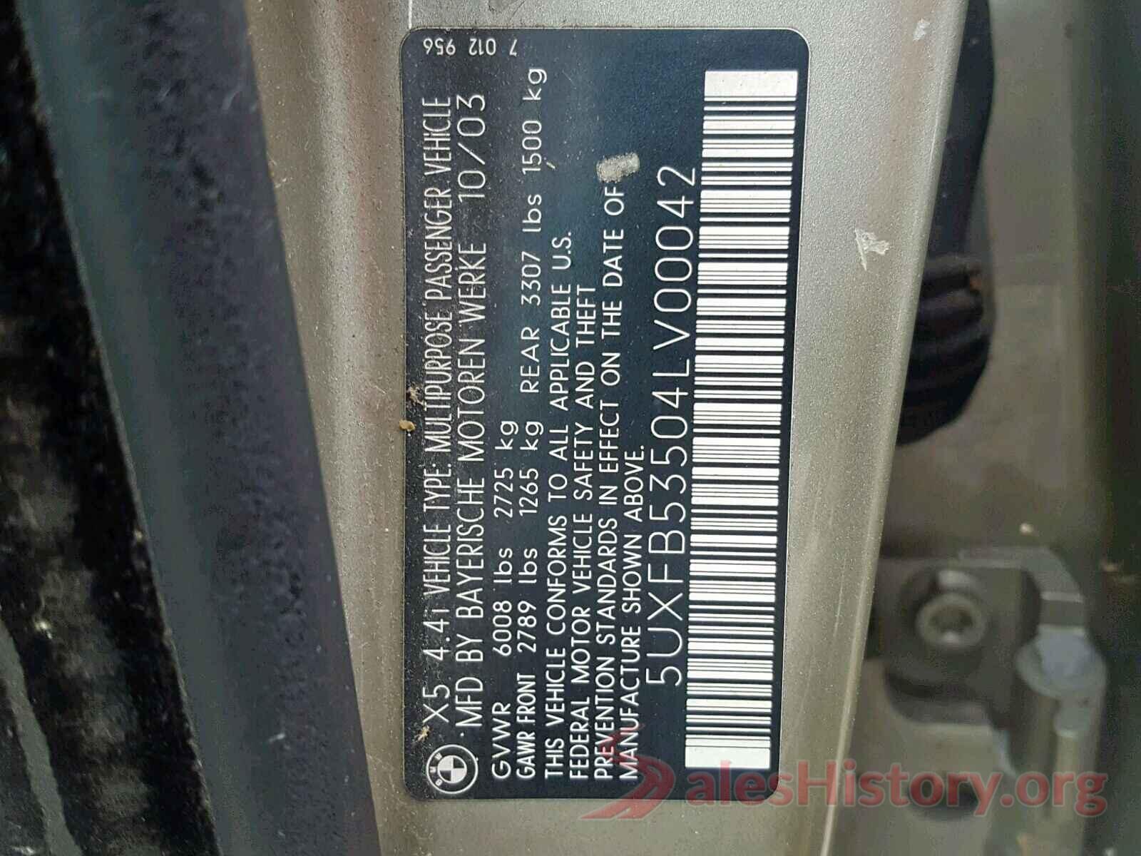 5UXFB53504LV00042 2004 BMW X5