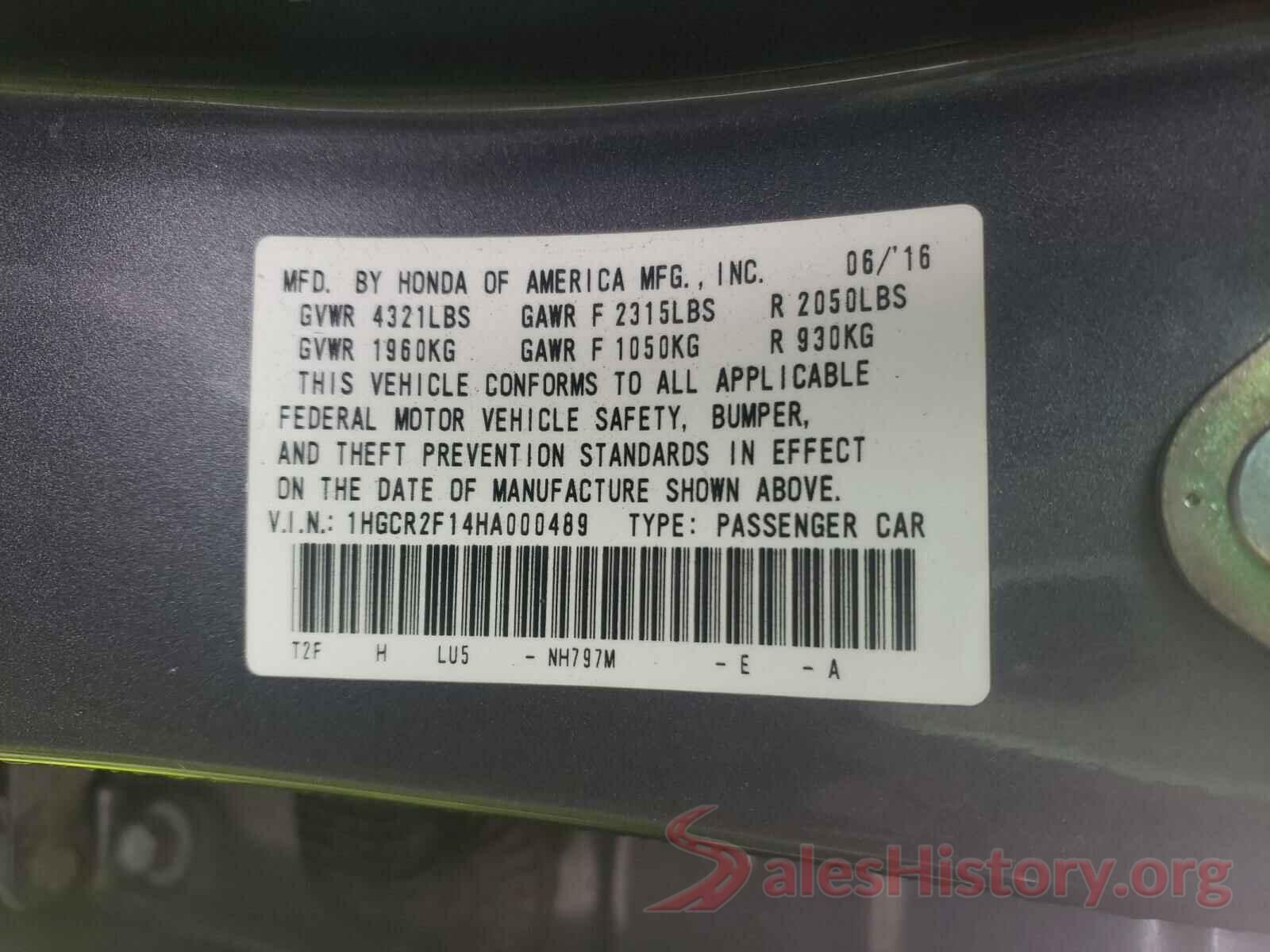 1HGCR2F14HA000489 2017 HONDA ACCORD