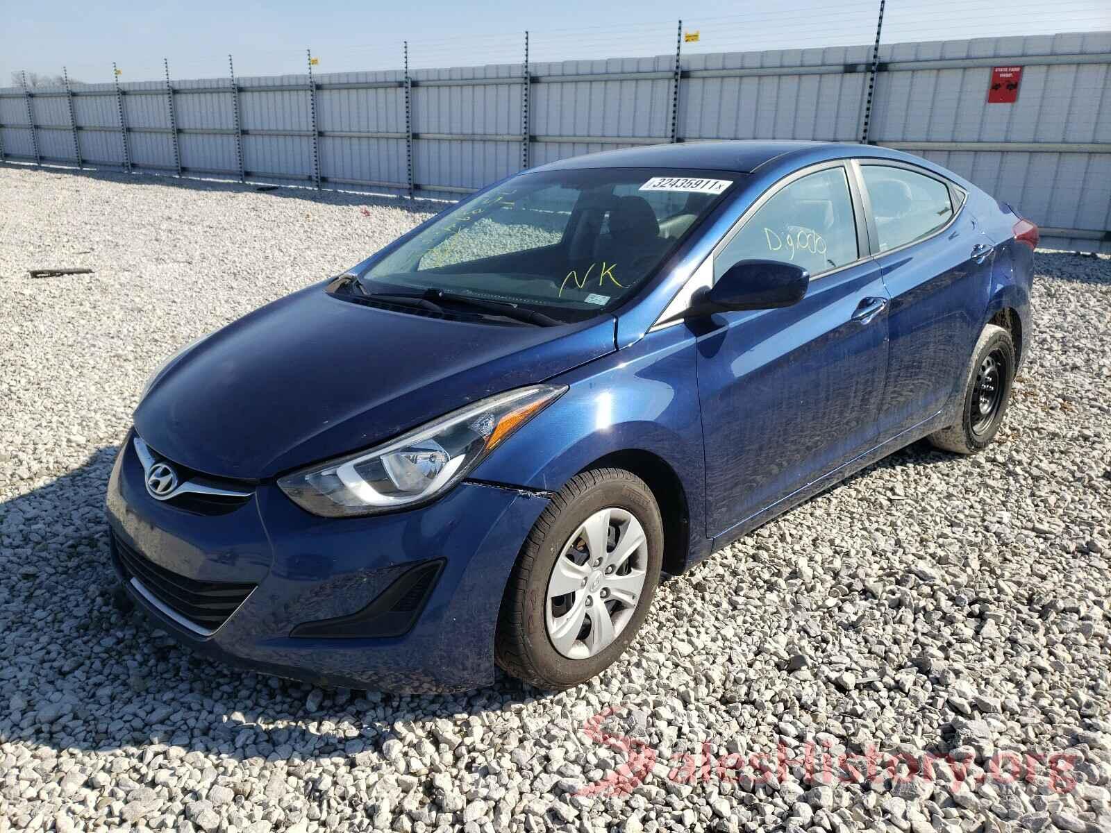 5NPDH4AE9GH701337 2016 HYUNDAI ELANTRA