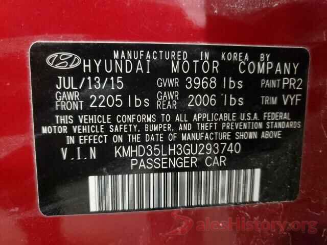 KMHD35LH3GU293740 2016 HYUNDAI ELANTRA