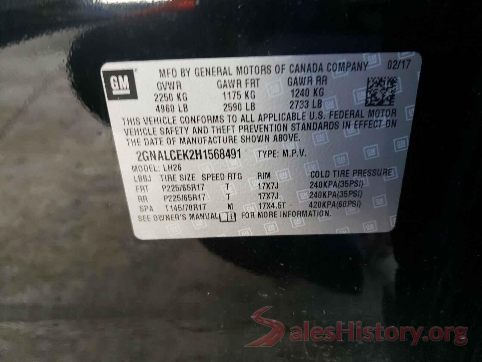 2GNALCEK2H1568491 2017 CHEVROLET EQUINOX