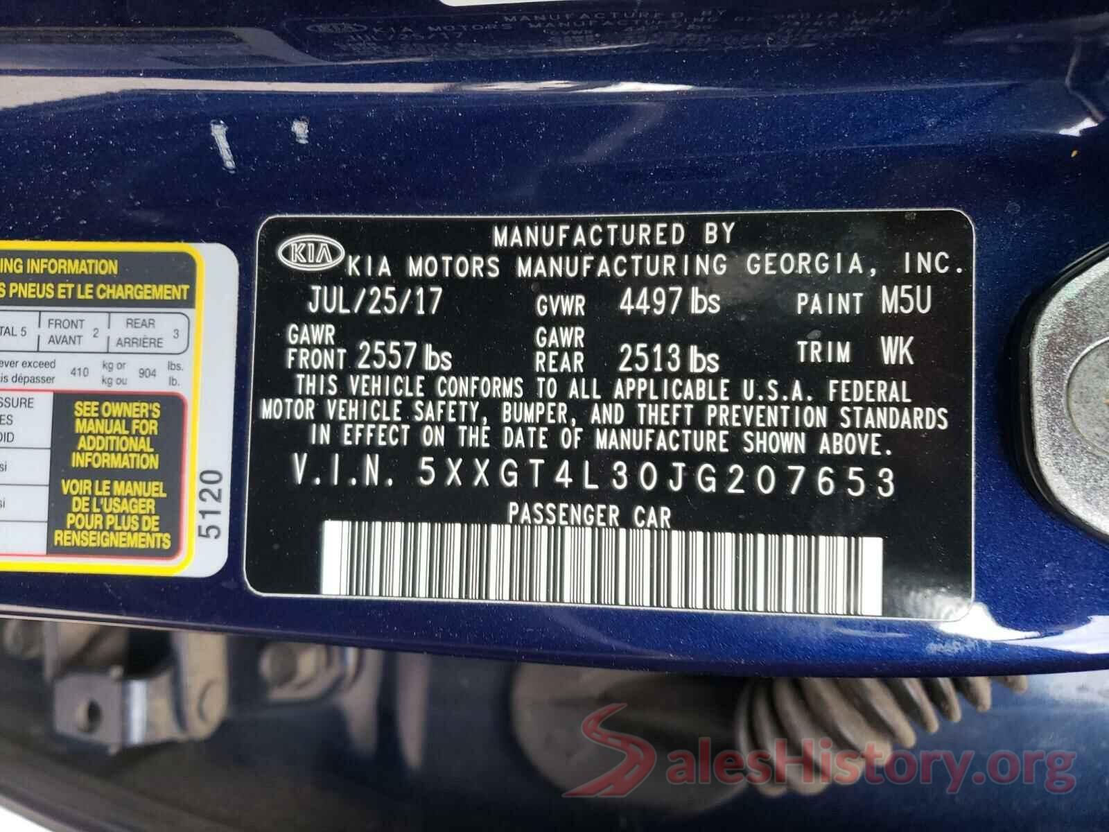 5XXGT4L30JG207653 2018 KIA OPTIMA