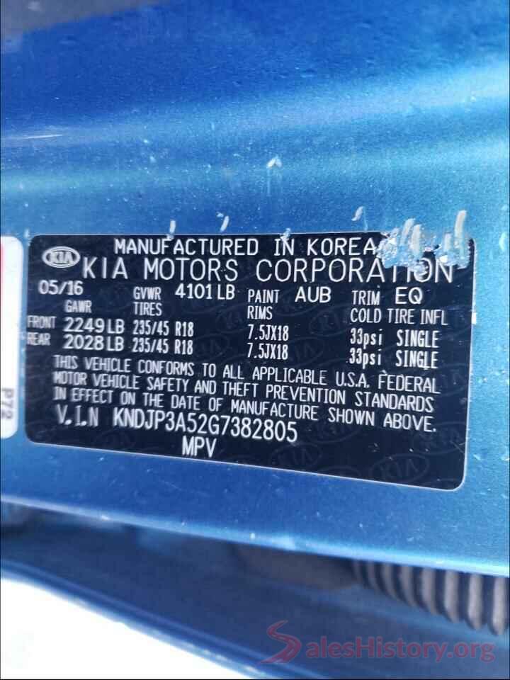 KNDJP3A52G7382805 2016 KIA SOUL