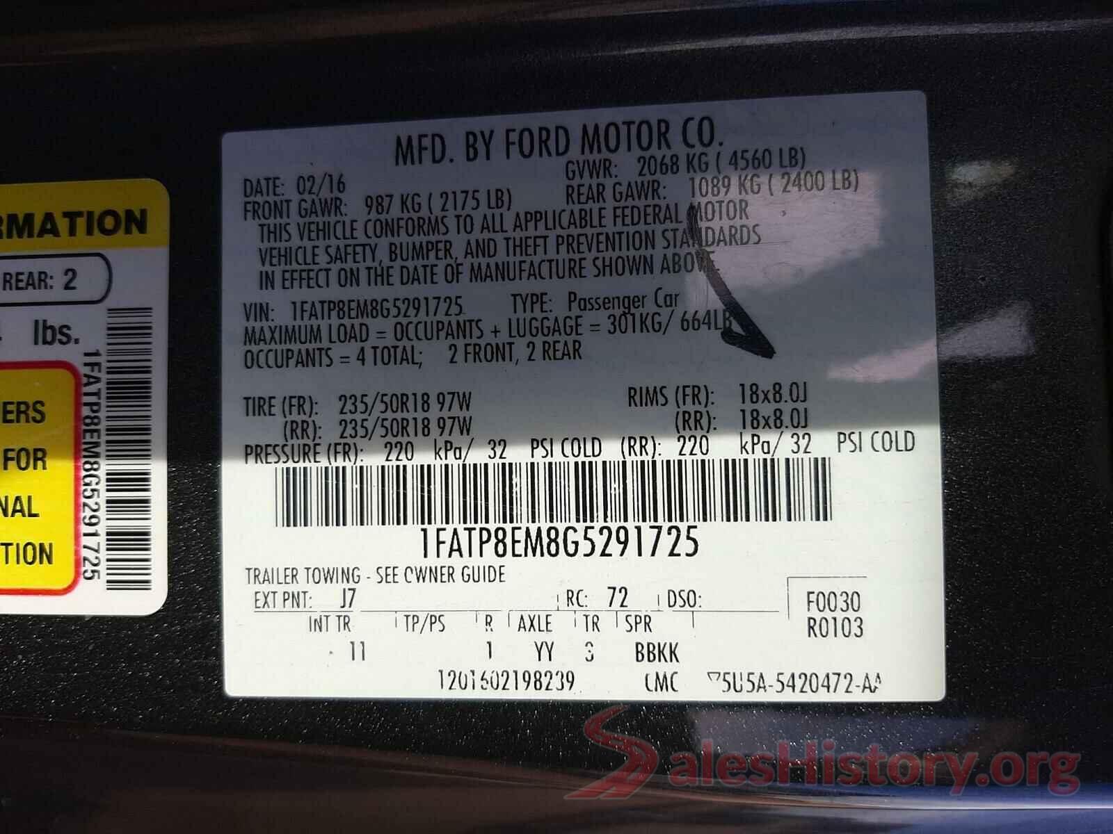 1FATP8EM8G5291725 2016 FORD MUSTANG