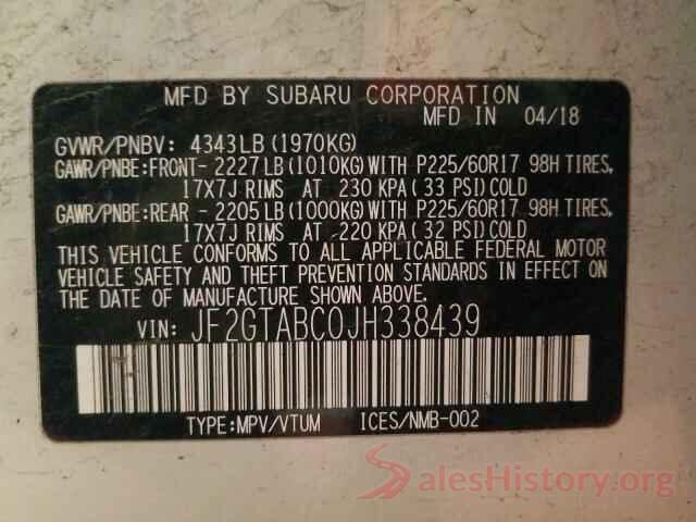 JF2GTABC0JH338439 2018 SUBARU CROSSTREK