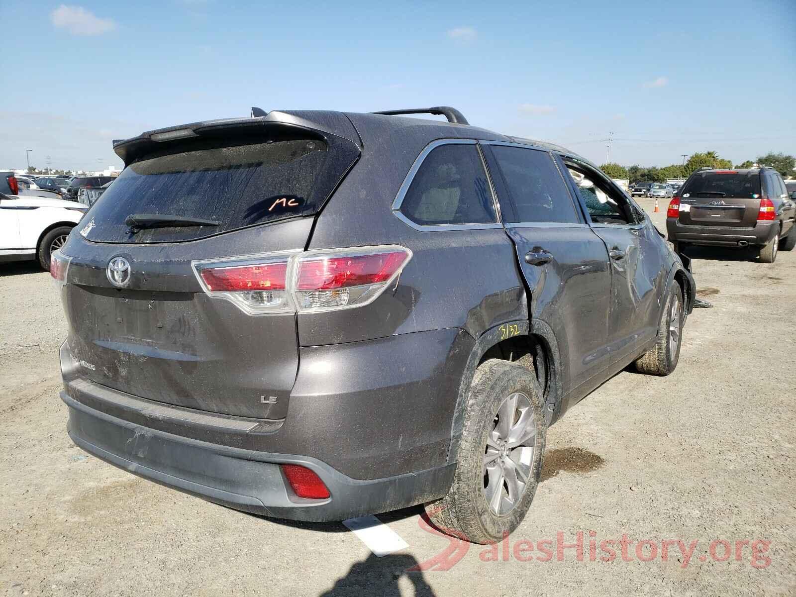 5TDZKRFH0GS165363 2016 TOYOTA HIGHLANDER