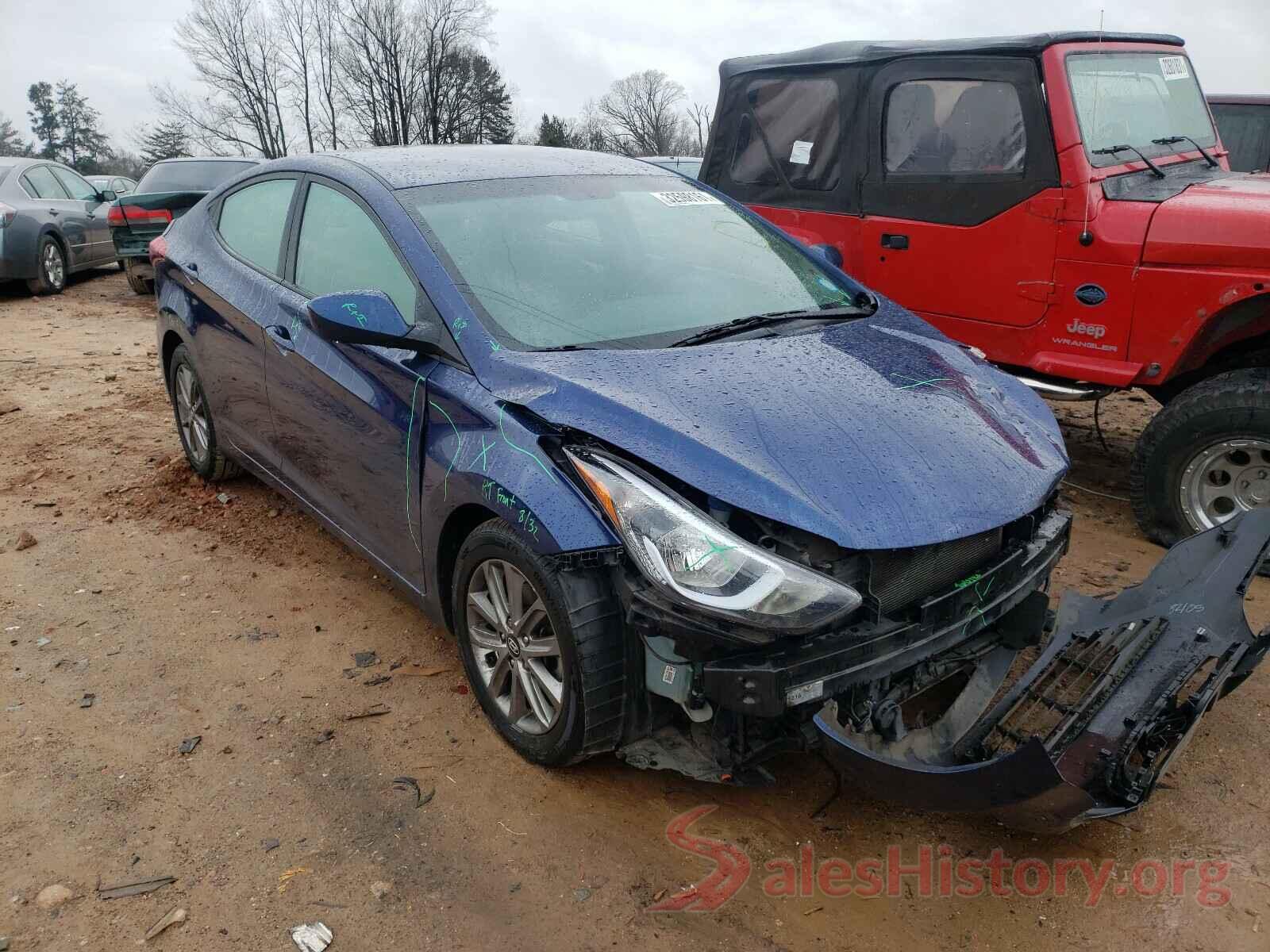 5NPDH4AE8GH751601 2016 HYUNDAI ELANTRA