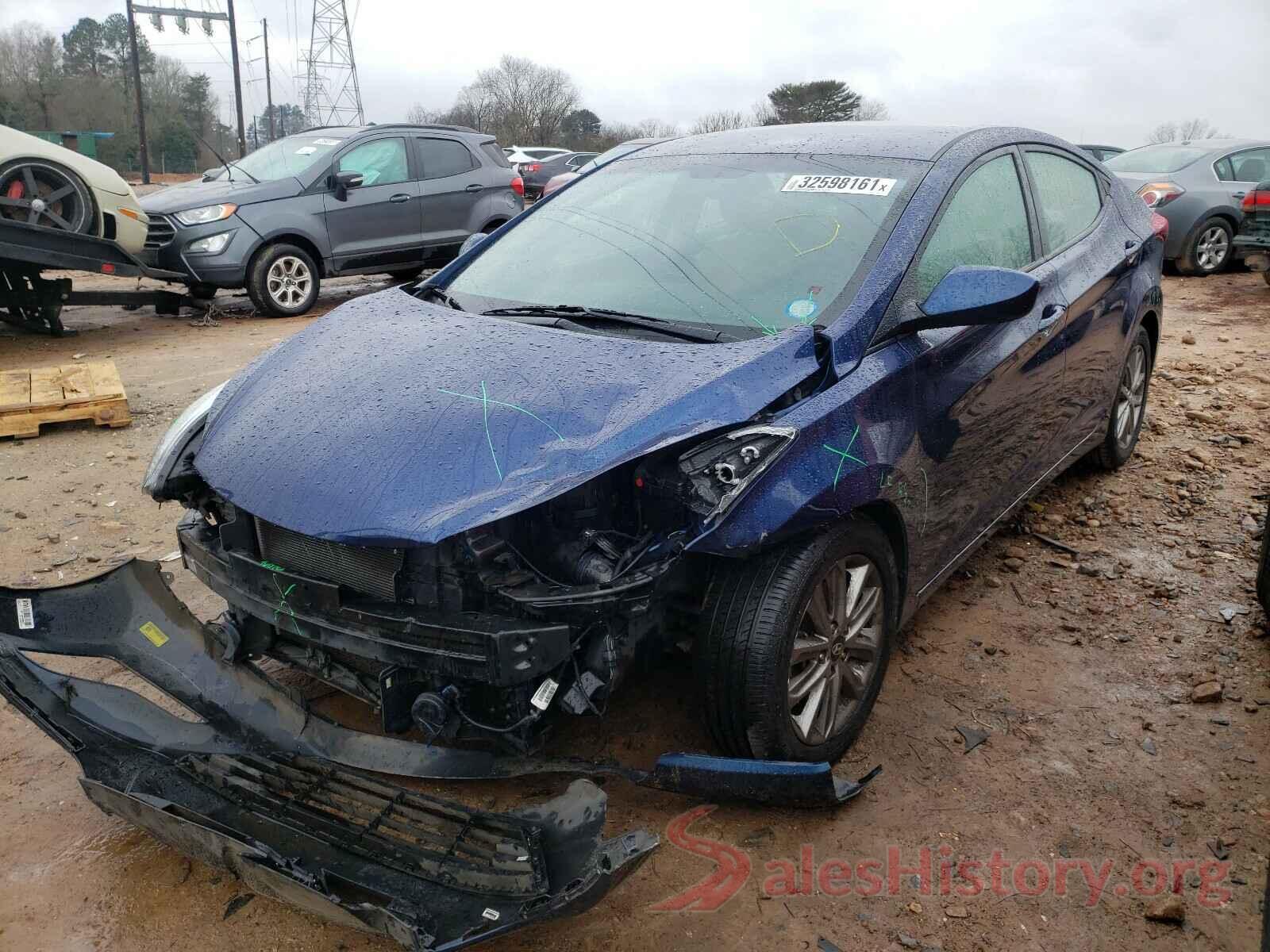 5NPDH4AE8GH751601 2016 HYUNDAI ELANTRA