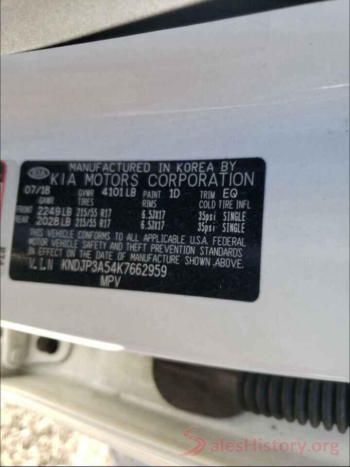 KNDJP3A54K7662959 2019 KIA SOUL