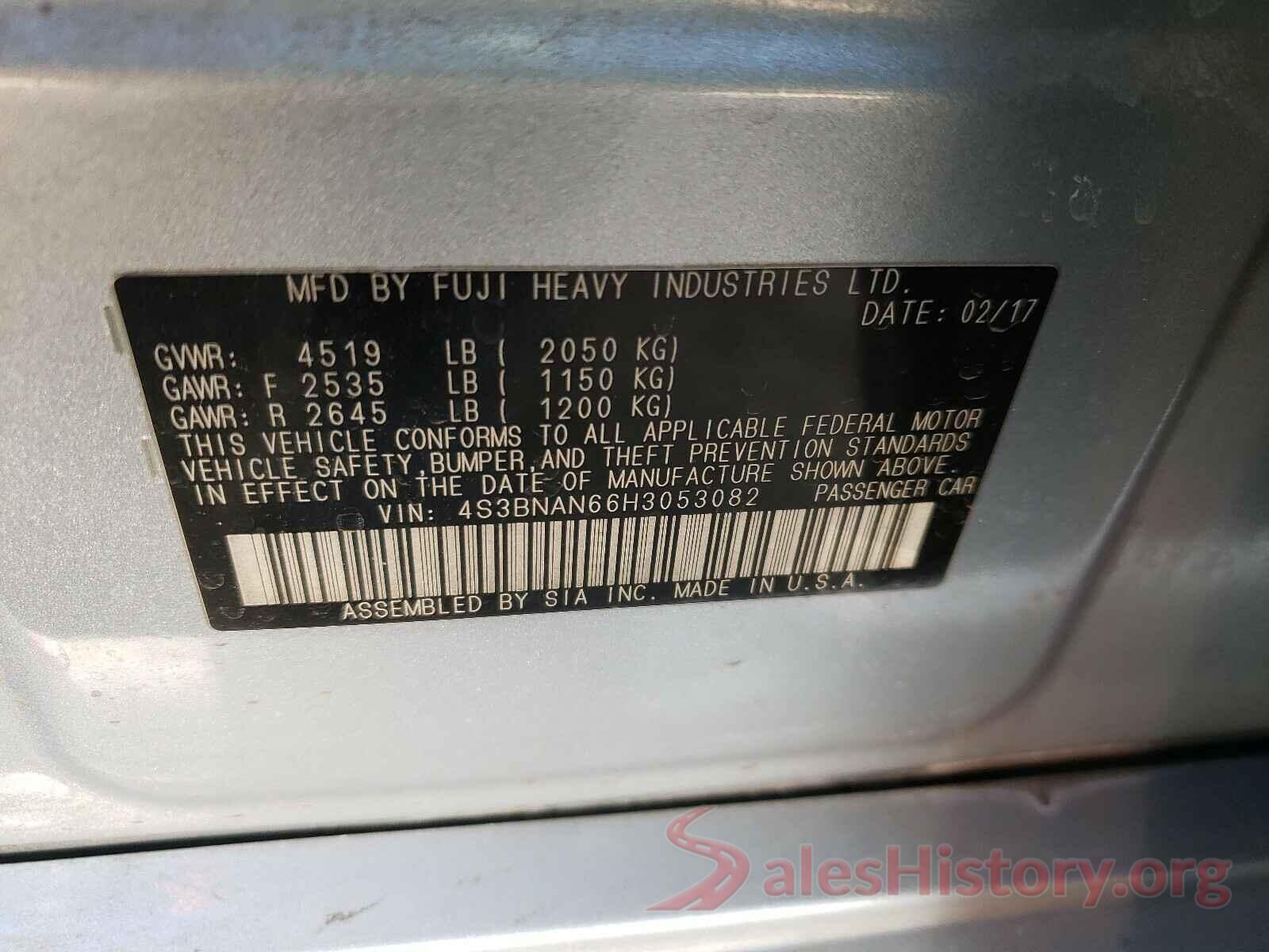 4S3BNAN66H3053082 2017 SUBARU LEGACY