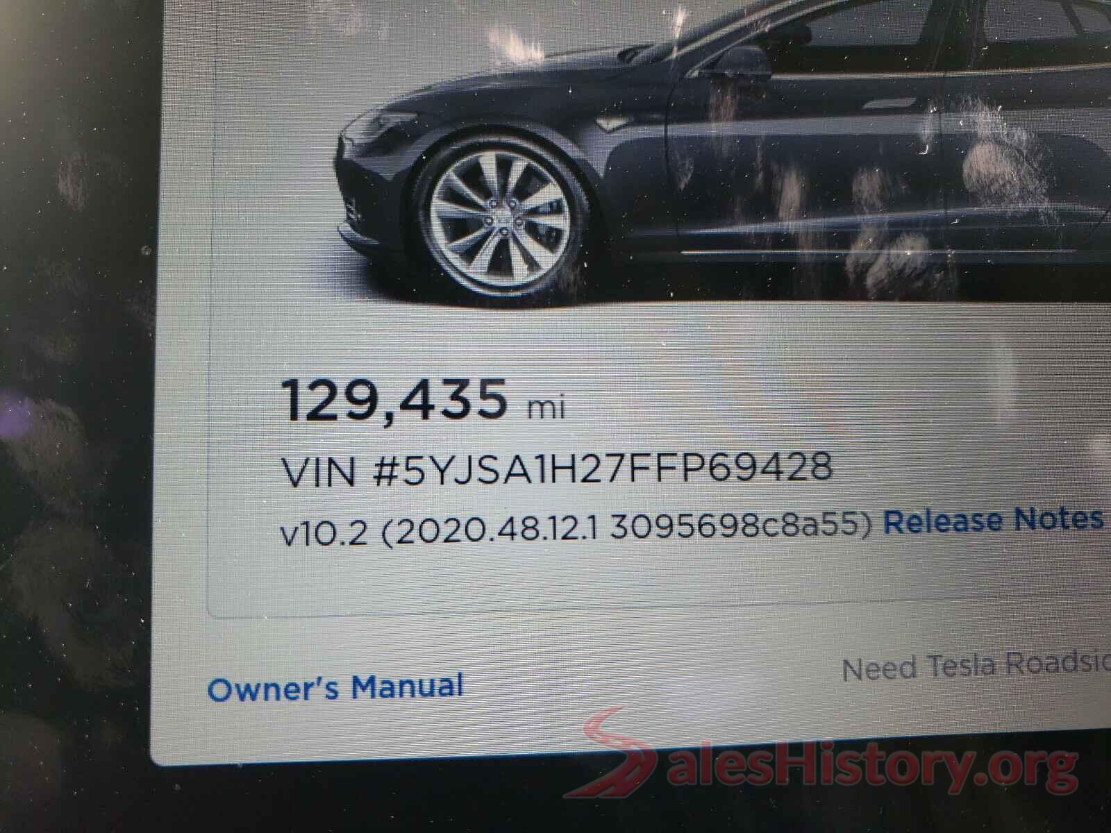 5YJSA1H27FFP69428 2015 TESLA MODEL S