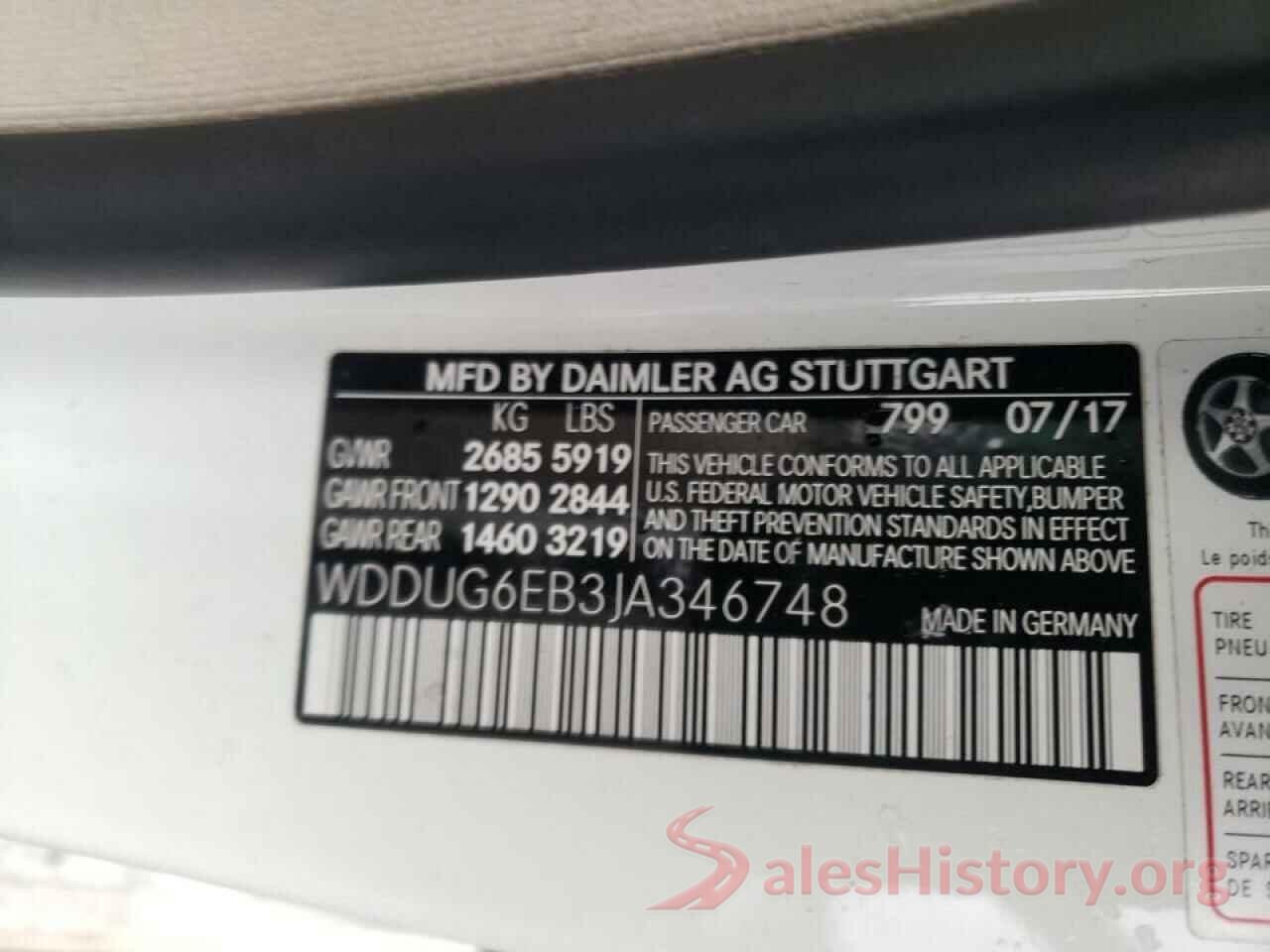 WDDUG6EB3JA346748 2018 MERCEDES-BENZ S-CLASS