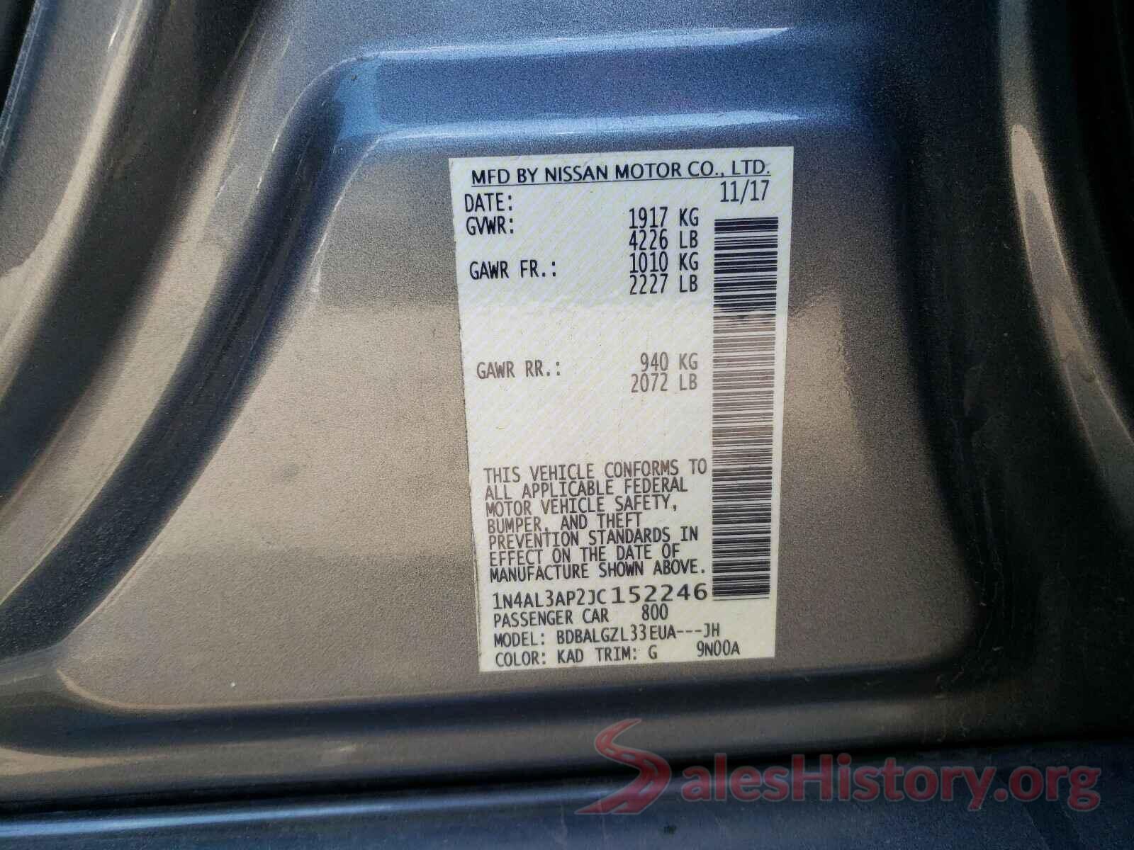 1N4AL3AP2JC152246 2018 NISSAN ALTIMA