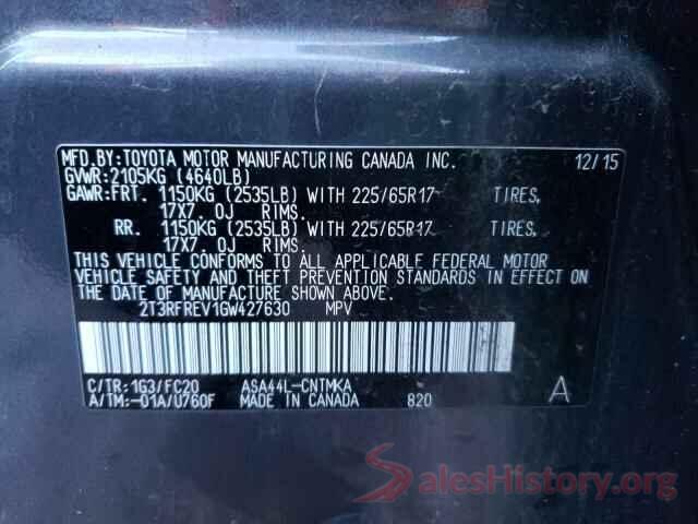 2T3RFREV1GW427630 2016 TOYOTA RAV4