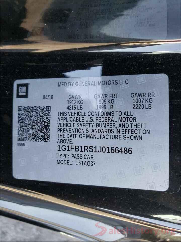 1G1FB1RS1J0166486 2018 CHEVROLET CAMARO