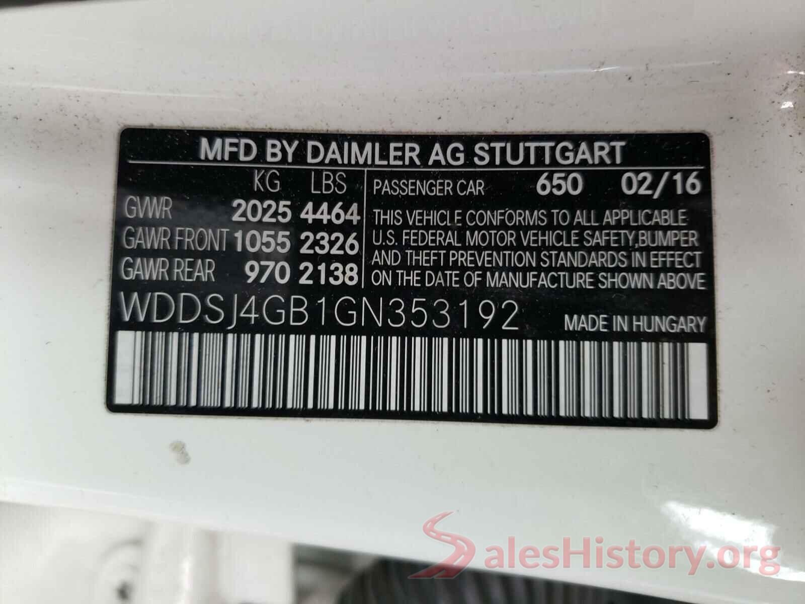 WDDSJ4GB1GN353192 2016 MERCEDES-BENZ C CLASS