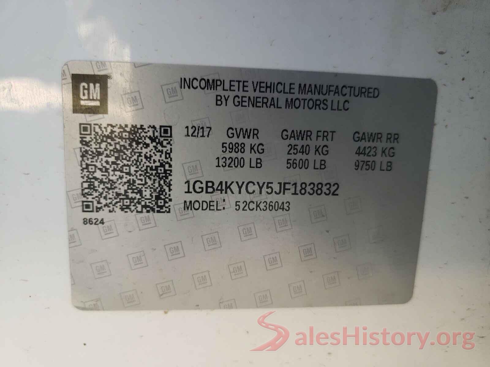 1GB4KYCY5JF183832 2018 CHEVROLET SILVERADO