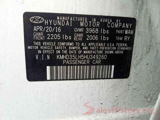 KMHD35LH5HU349260 2017 HYUNDAI ELANTRA