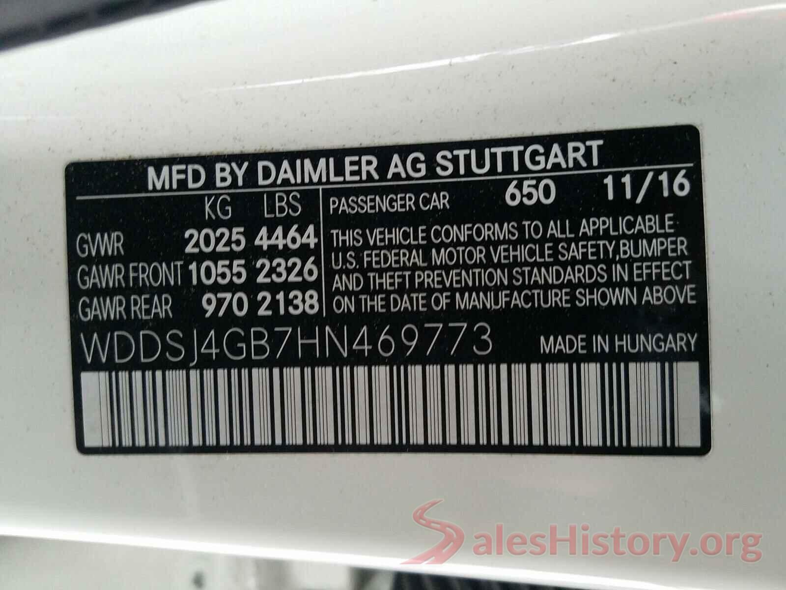 WDDSJ4GB7HN469773 2017 MERCEDES-BENZ C CLASS