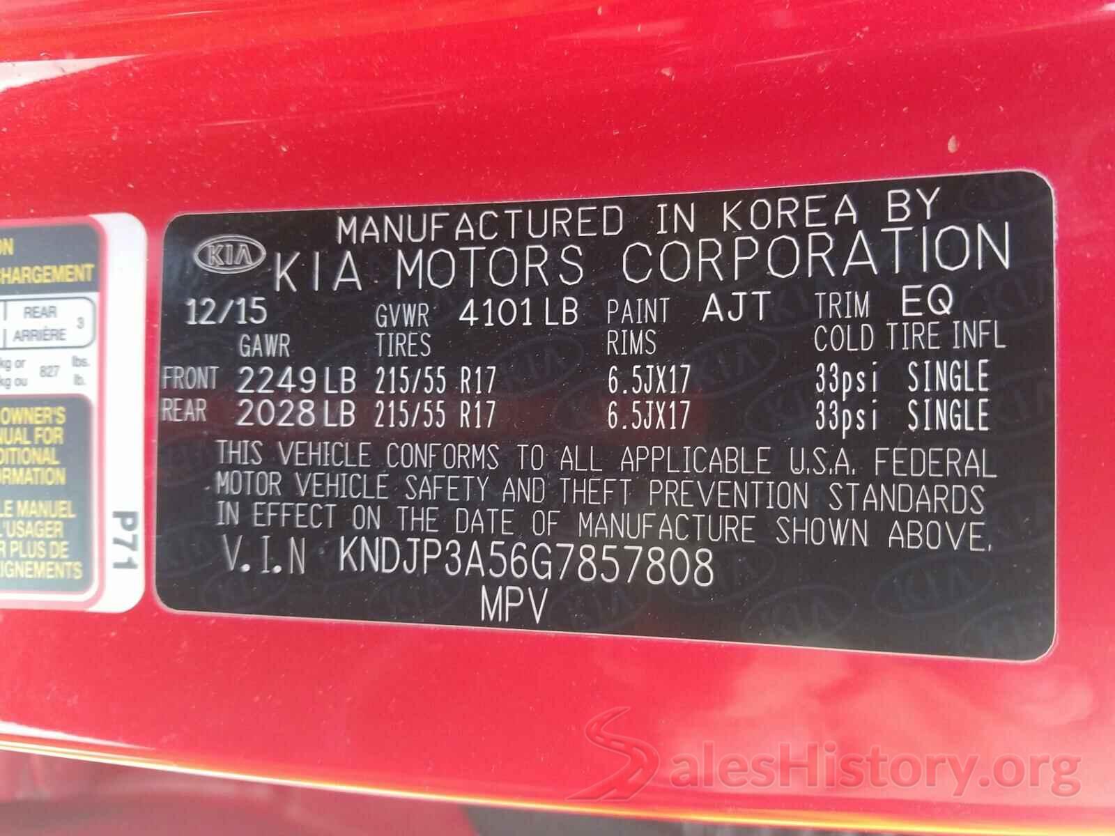 KNDJP3A56G7857808 2016 KIA SOUL