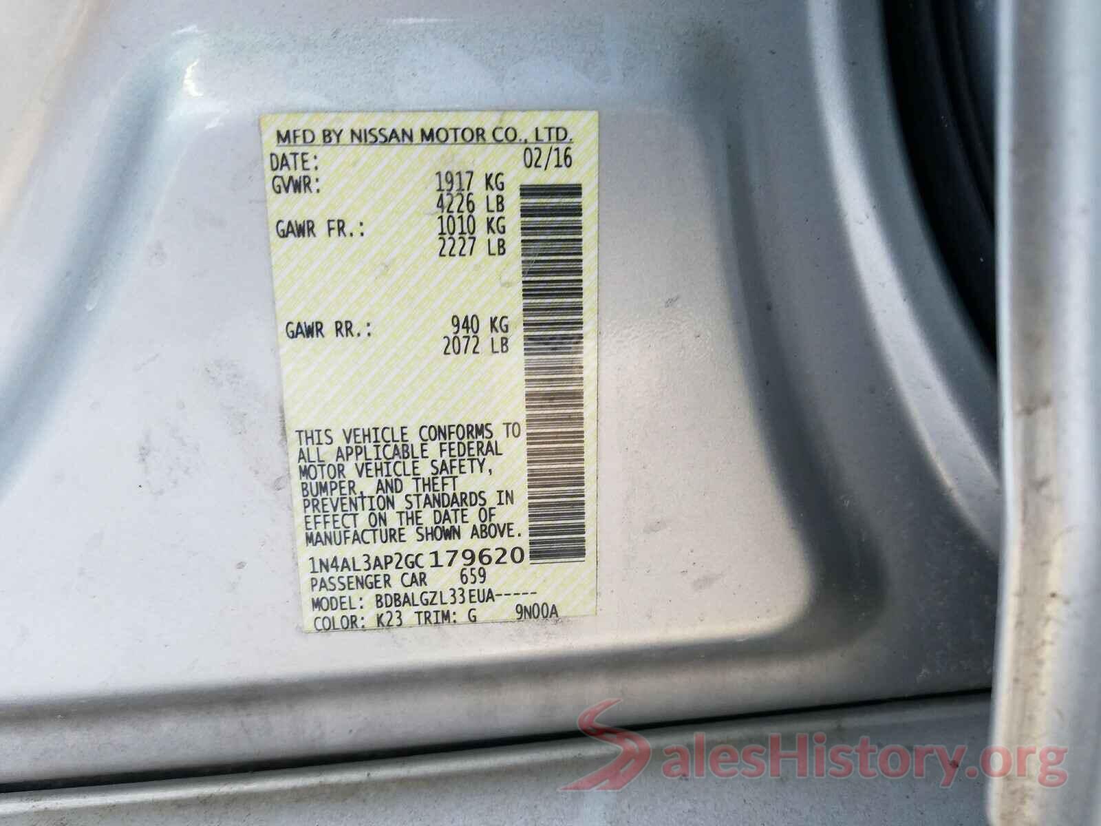 1N4AL3AP2GC179620 2016 NISSAN ALTIMA