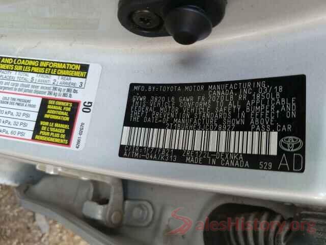 2T1BURHE3JC078927 2018 TOYOTA COROLLA