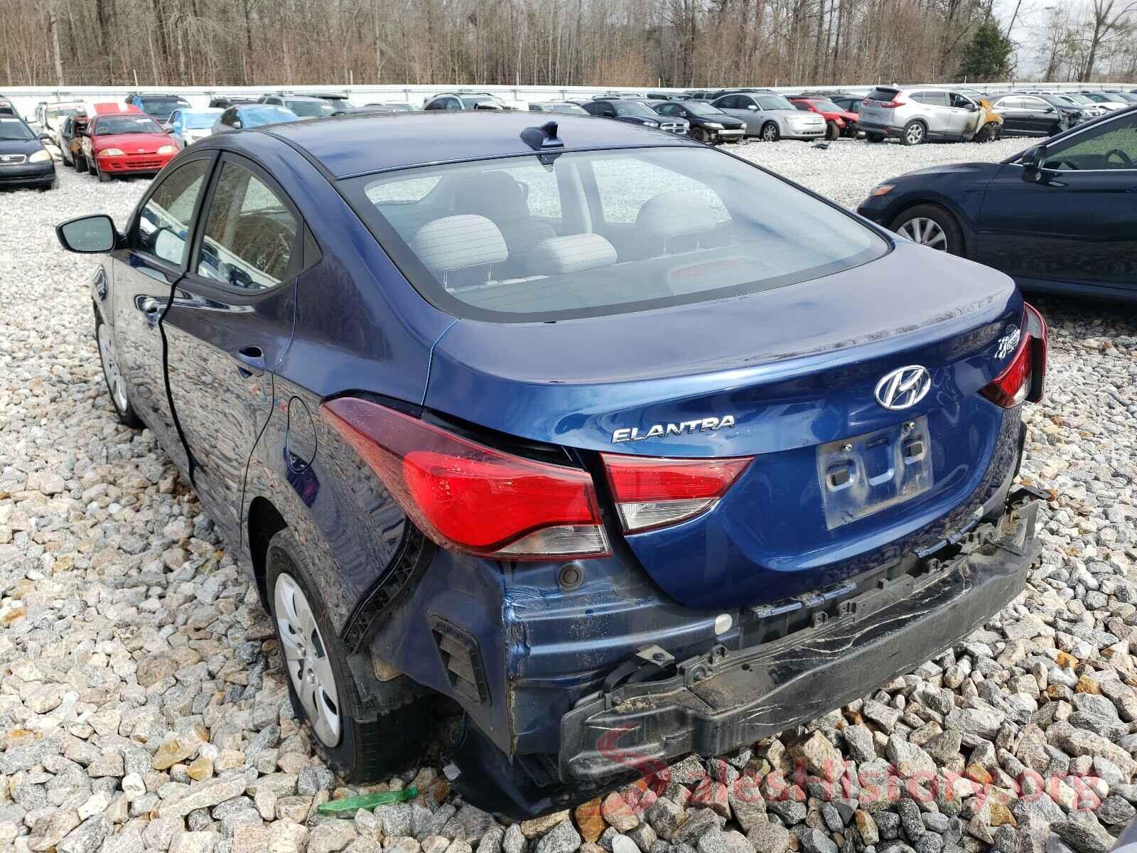 5NPDH4AE8GH677001 2016 HYUNDAI ELANTRA