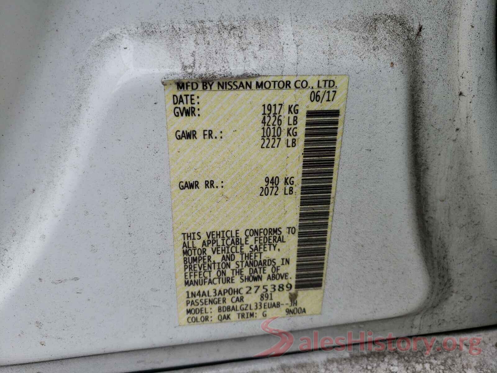 1N4AL3AP0HC275389 2017 NISSAN ALTIMA