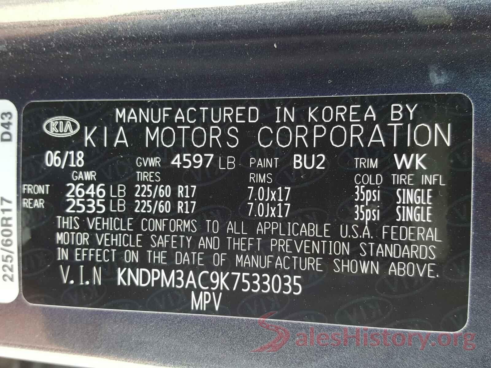 KNDPM3AC9K7533035 2019 KIA SPORTAGE