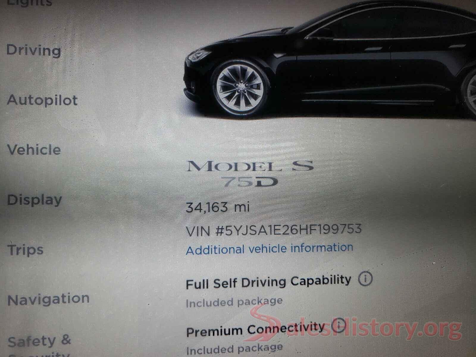 5YJSA1E26HF199753 2017 TESLA MODEL S