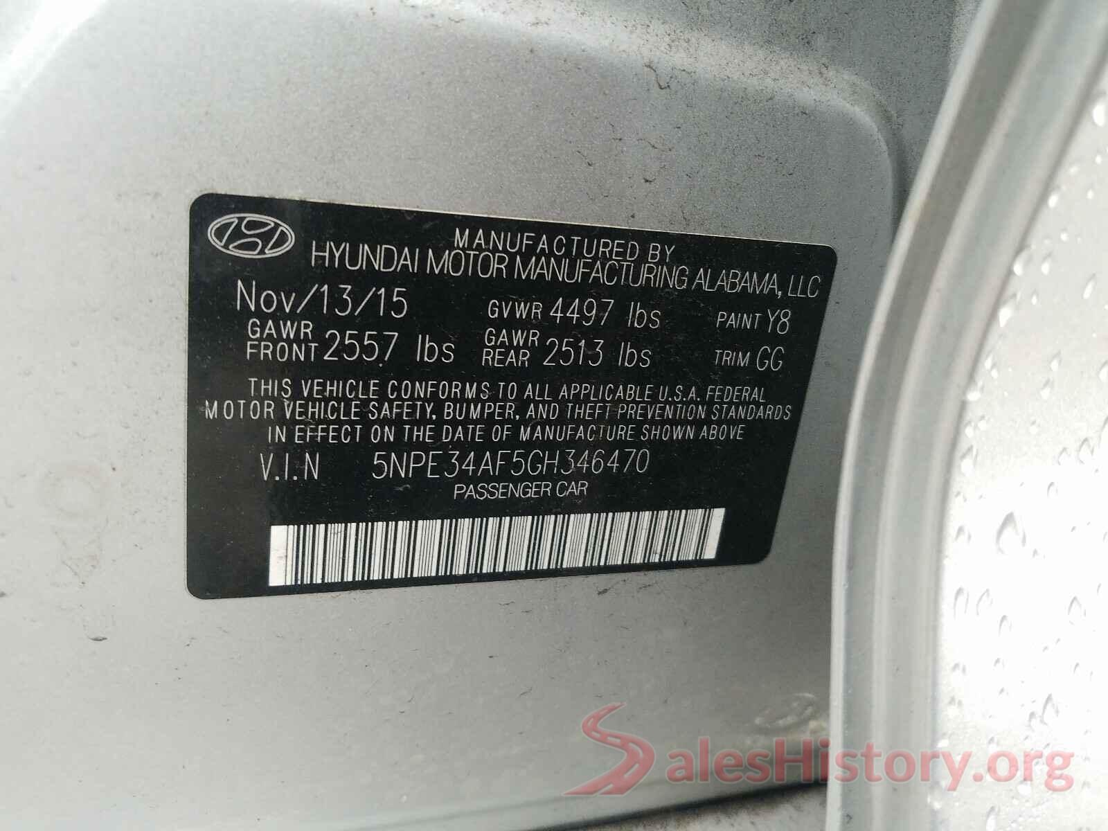 5NPE34AF5GH346470 2016 HYUNDAI SONATA