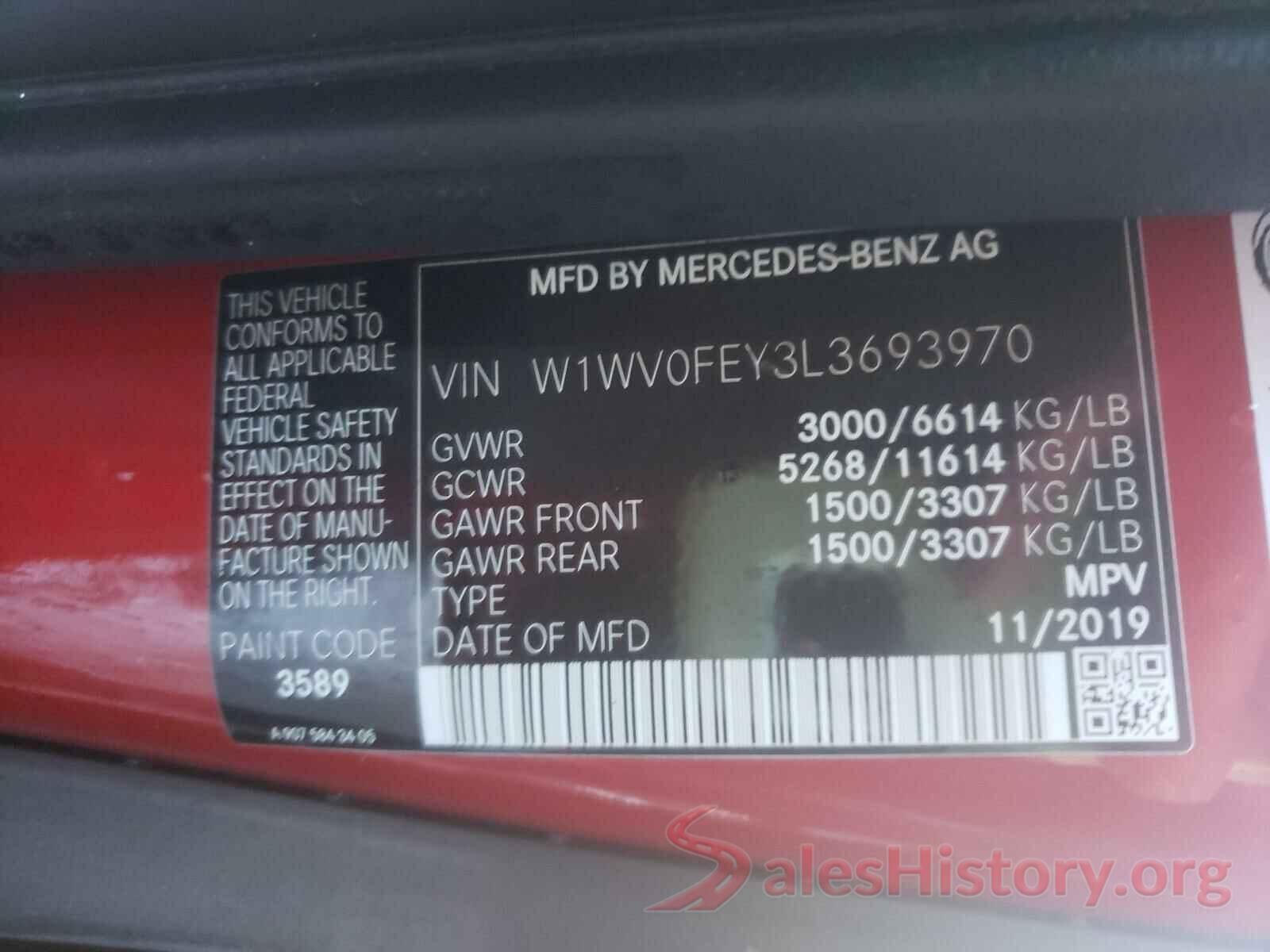 W1WV0FEY3L3693970 2020 MERCEDES-BENZ ALL OTHER