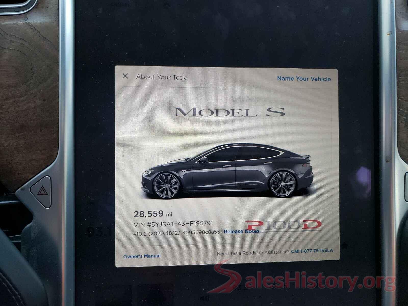 5YJSA1E43HF195791 2017 TESLA MODEL S