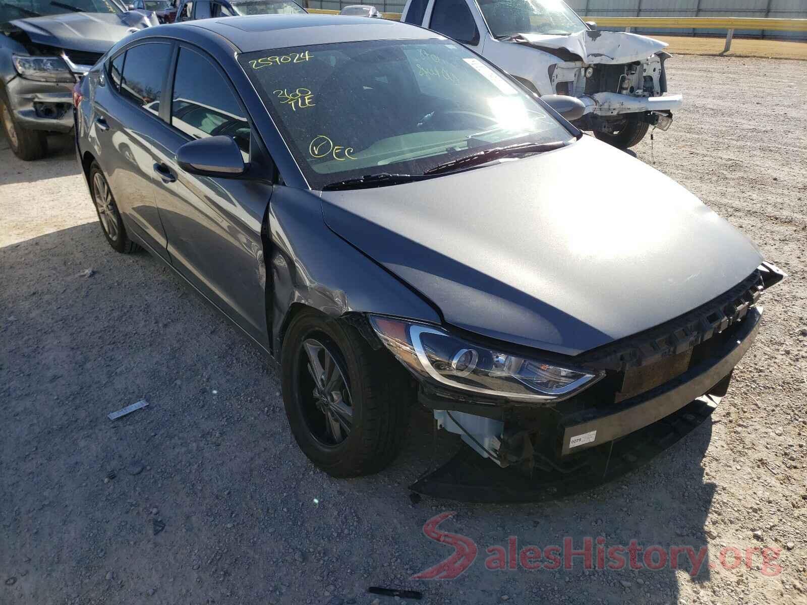 5NPD84LF5JH259024 2018 HYUNDAI ELANTRA